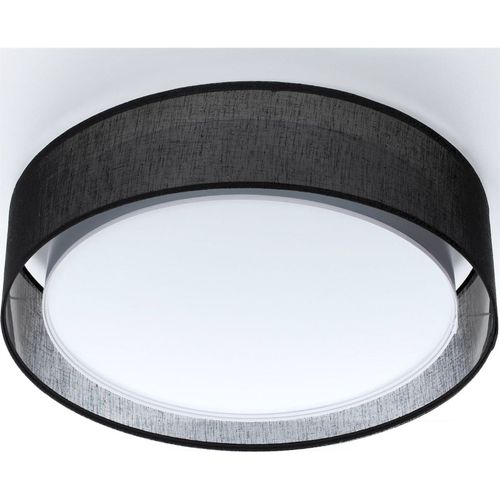 Plafonnier Double Tissu Lumière Douce Pour Intérieur Moderne D. 50 Cm - H16 Cm Noir