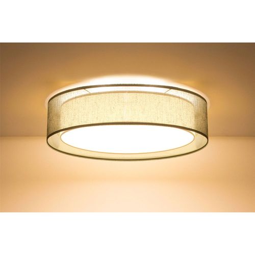 Plafonnier Double Tissu Lumière Douce Pour Intérieur Moderne D. 50 Cm - H16 Cm Vert