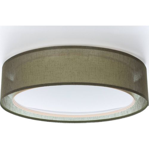 Plafonnier Double Tissu Lumière Douce Pour Intérieur Moderne D. 50 Cm - H16 Cm Vert
