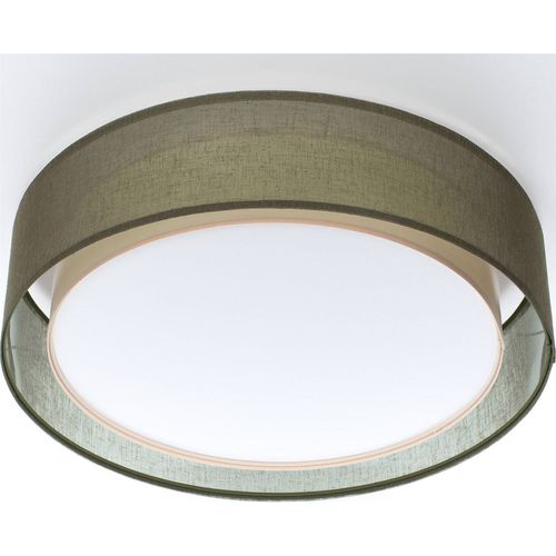 Plafonnier Double Tissu Lumière Douce Pour Intérieur Moderne D. 50 Cm - H16 Cm Vert