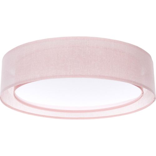 Plafonnier Tissu Double Couche Lumière Douce Et Diffuse Élégante D. 50 Cm - H16 Cm Rose