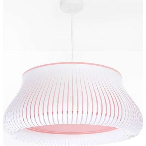Suspension Design Blanche Forme Originale Pour Salon Moderne D. 45 Cm Blanc