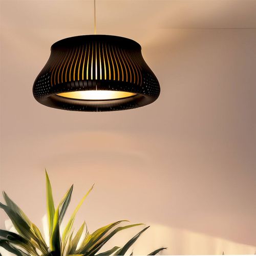 Suspension Design Blanc Forme Originale Lumière Douce Réglable D. 45 Cm Blanc