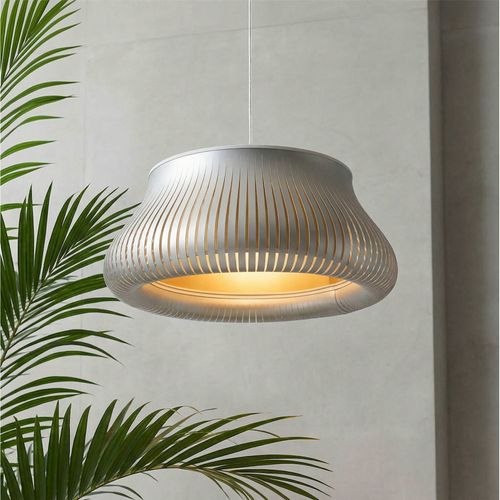 Suspension Design Blanche Ajustable En Polypropylène Pour Salon Moderne D. 45 Cm Blanc