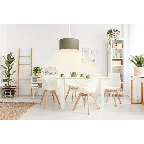 Suspension Tissu Bohème Élégante Ambiance Douce Réglable D. 50 Cm - H25 Cm Beige