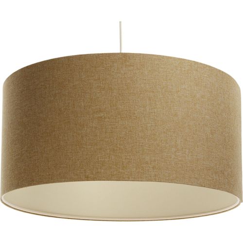 Suspension Boho Élégant En Tissu Crème Hauteur Ajustable D. 60 Cm - H30 Cm Beige