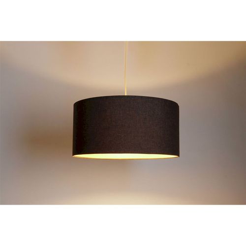 Suspension Tissu Boho Élégant Lumière Douce Ajustable Salon D. 40 Cm - H20 Cm Beige