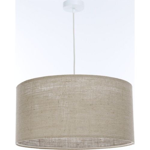 Suspension Boho Élégant En Chanvre Naturel Réglable Style Doux D. 40 Cm - H20 Cm Beige