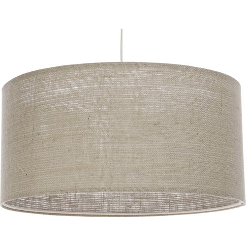 Suspension Boho Élégant En Chanvre Naturel Réglable Style Doux D. 60 Cm - H30 Cm Beige