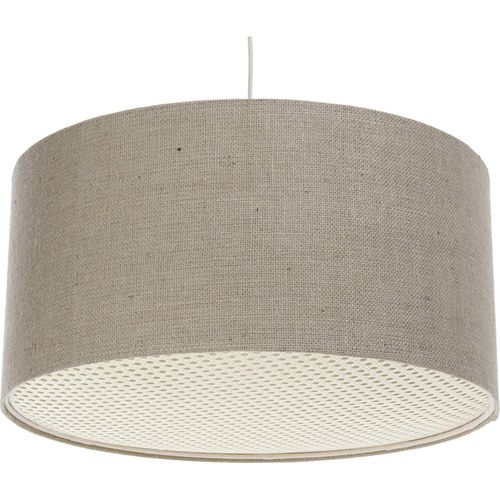 Suspension Bohème Élégante En Chanvre Naturel Et Rotin Tressé D. 60 Cm - H30 Cm Beige