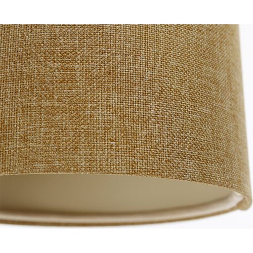 Suspension Bohème En Lin Naturel Effet Rotin Ambiance Chaleureuse D. 15 Cm - H30 Cm Beige