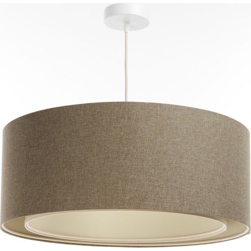 Suspension Tissu Boho Élégant Lumière Douce Pour Salon Ou Chambre D. 40 Cm - H20 Cm Beige