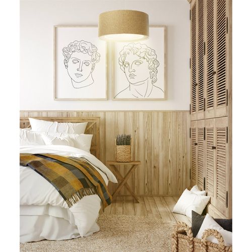 Suspension Tissu Boho Élégant Ambiance Douce Pour Salon Ou Chambre D. 50 Cm - H20 Cm Beige