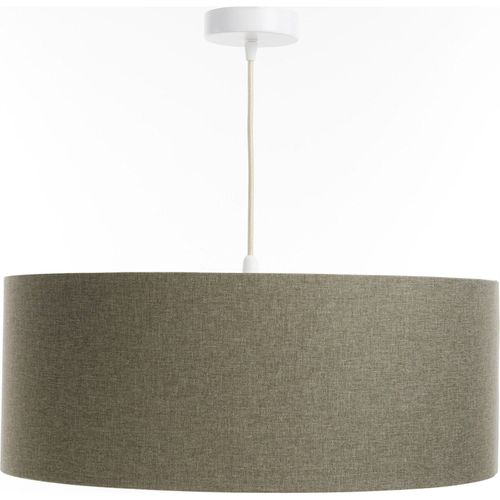 Suspension Boho Élégant En Tissu Structuré Pour Salon Ou Chambre D. 40 Cm - H20 Cm Beige