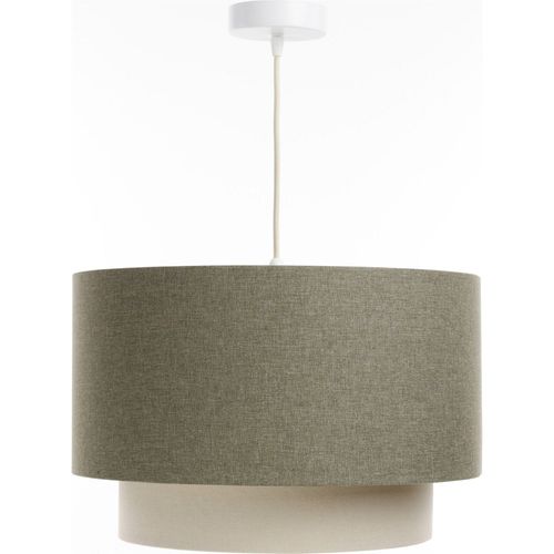 Suspension Bohème Élégante En Tissu Crème Pour Salon Ou Chambre D. 40 Cm - H25 Cm Beige