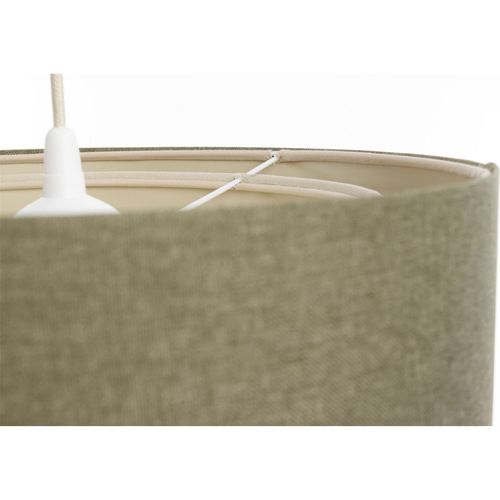 Suspension Bohème Élégante En Tissu Crème Pour Salon Ou Chambre D. 60 Cm - H35 Cm Beige