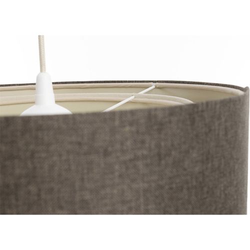 Suspension Boho Élégant En Tissu Crème Pour Salon Ou Chambre D. 40 Cm - H25 Cm Beige