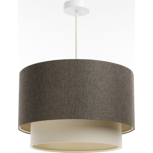 Suspension Boho Élégant En Tissu Crème Pour Salon Ou Chambre D. 60 Cm - H35 Cm Beige