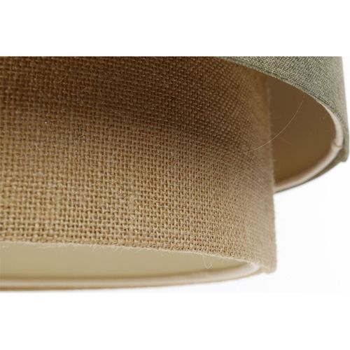 Suspension Boho Élégant Tissu Crème Ajustable Ambiance Chaleureuse D. 40 Cm - H25 Cm Beige