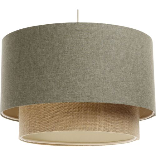 Suspension Boho Élégant Tissu Crème Ajustable Ambiance Chaleureuse D. 40 Cm - H25 Cm Beige