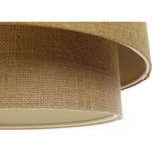 Suspension Boho Élégant Tissu Crème Ajustable Ambiance Chaleureuse D. 60 Cm - H35 Cm Beige