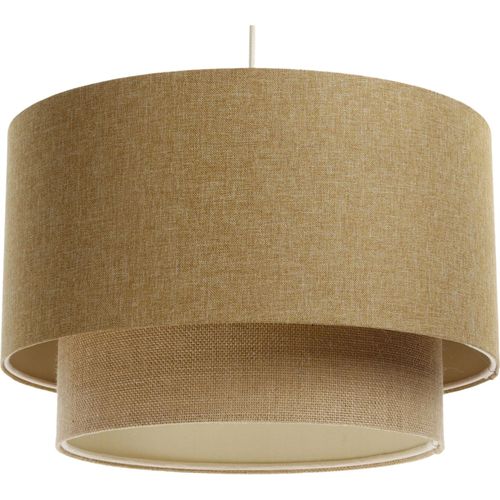 Suspension Boho Élégant Tissu Crème Ajustable Ambiance Chaleureuse D. 60 Cm - H35 Cm Beige