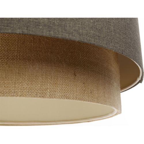 Suspension Tissu Boho Élégant Lumière Douce Ajustable Salon D. 60 Cm - H35 Cm Beige