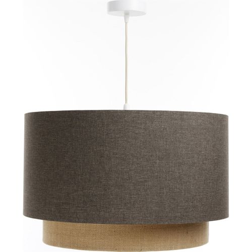 Suspension Tissu Boho Élégant Lumière Douce Ajustable Salon D. 60 Cm - H35 Cm Beige