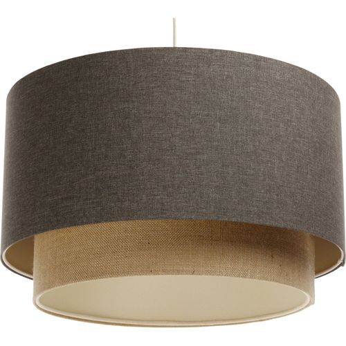 Suspension Tissu Boho Élégant Lumière Douce Ajustable Salon D. 60 Cm - H35 Cm Beige