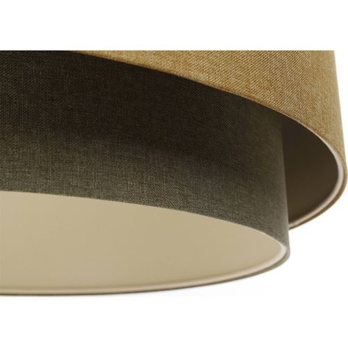 Suspension Boho Élégant Tissu Structuré Réglable Pour Salon Chic D. 40 Cm - H25 Cm Beige