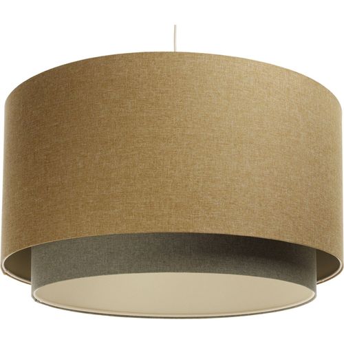 Suspension Boho Élégant Tissu Structuré Réglable Pour Salon Chic D. 60 Cm - H35 Cm Beige