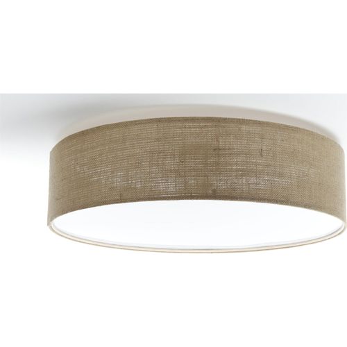 Plafonnier Tissu Boho Élégant Lumière Douce Compatible LED D. 40 Cm - H20 Cm Marron