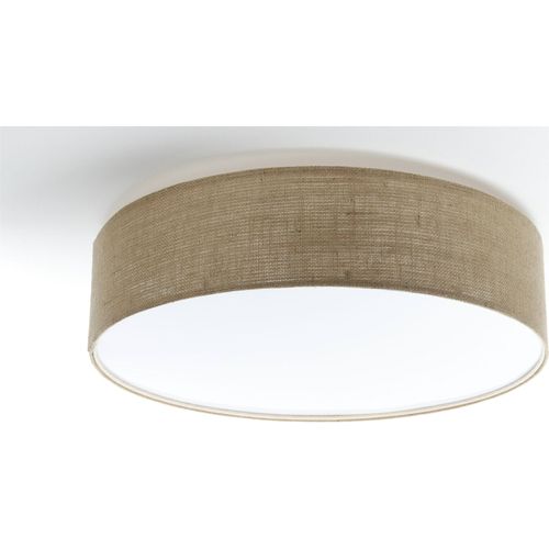 Plafonnier Tissu Boho Élégant Lumière Douce Compatible LED D. 40 Cm - H20 Cm Marron