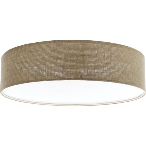 Plafonnier Tissu Boho Élégant Lumière Douce Compatible LED D. 50 Cm - H20 Cm Marron