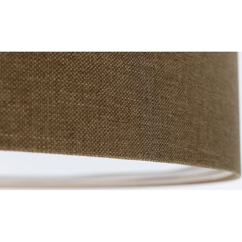 Plafonnier Tissu Blanc Boho Élégant Lumière Douce Et Design D. 40 Cm - H20 Cm Marron