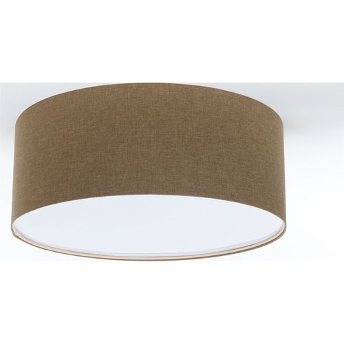 Plafonnier Tissu Blanc Boho Élégant Lumière Douce Et Design D. 40 Cm - H20 Cm Marron