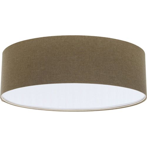 Plafonnier Tissu Blanc Boho Élégant Lumière Douce Et Design D. 40 Cm - H20 Cm Marron
