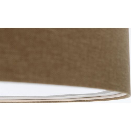 Plafonnier Tissu Blanc Boho Élégant Lumière Douce Et Design D. 50 Cm - H20 Cm Marron