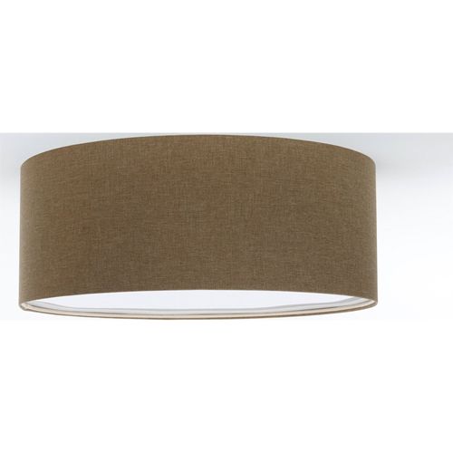 Plafonnier Tissu Blanc Boho Élégant Lumière Douce Et Design D. 60 Cm - H20 Cm Marron