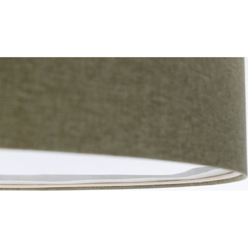 Plafonnier Tissu Blanc Effet Structuré Ambiance Boho Élégant D. 40 Cm - H20 Cm Vert