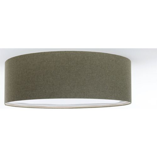 Plafonnier Tissu Blanc Effet Structuré Ambiance Boho Élégant D. 50 Cm - H20 Cm Vert