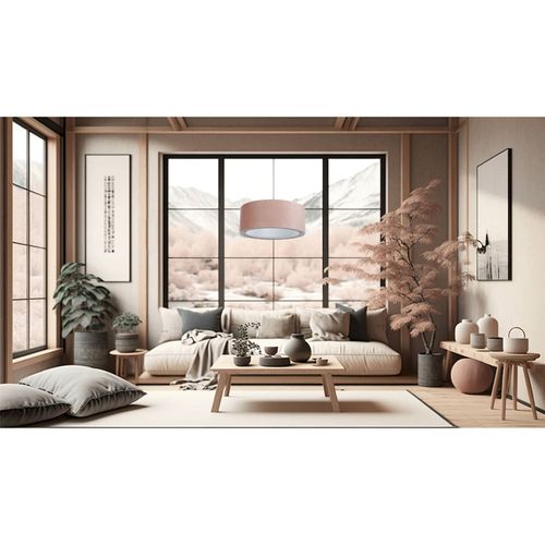 Suspension Velours Poudré Rose Ou Gris Réglable Chambre Enfant D. 50 Cm - H20 Cm Rose