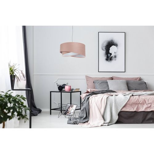 Suspension Velours Poudré Réglable Pour Chambre Bébé Élégante D. 40 Cm - H20 Cm Rose