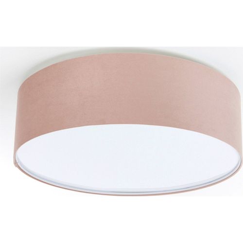 Plafonnier Rose Poudré Tissu Enfant Lumière Douce Ajustable D. 40 Cm - H20 Cm Rose