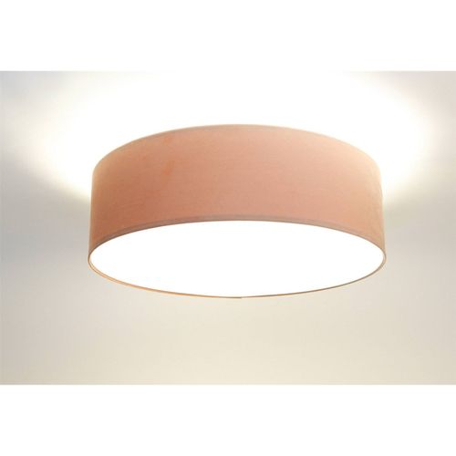 Plafonnier Rose Poudré Tissu Enfant Lumière Douce Ajustable D. 40 Cm - H20 Cm Rose