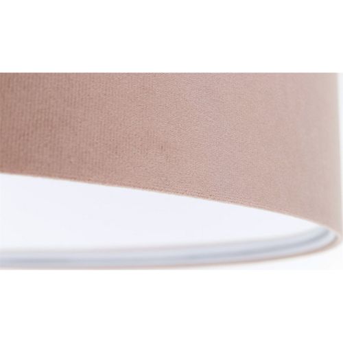 Plafonnier Rose Poudré Tissu Enfant Lumière Douce Ajustable D. 60 Cm - H20 Cm Rose