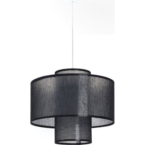 Suspension En Jute Et Lin Noire Design Ajustable Pour Salon Moderne