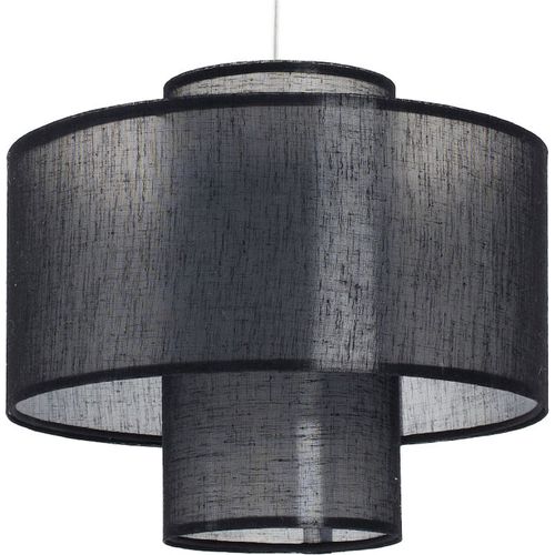 Suspension En Jute Et Lin Noire Design Ajustable Pour Salon Moderne