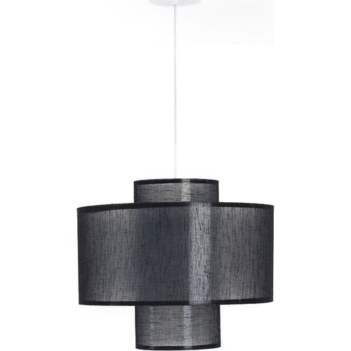 Suspension En Jute Et Lin Noire Design Ajustable Pour Salon Moderne