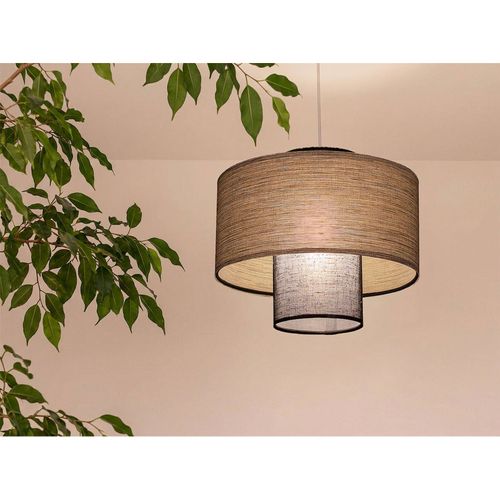 Suspension Jute Et Lin Design Ajustable Pour Salon Ou Chambre